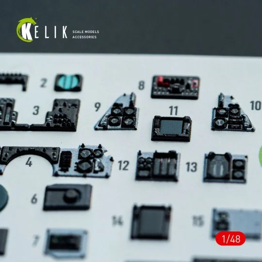F-14A - interior 3D decals for Hasegawa kit, 1/48 - Kelik K48160