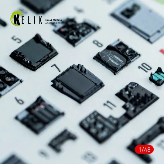 F-14A - interior 3D decals for GWH kit, 1/48 - Kelik K48161