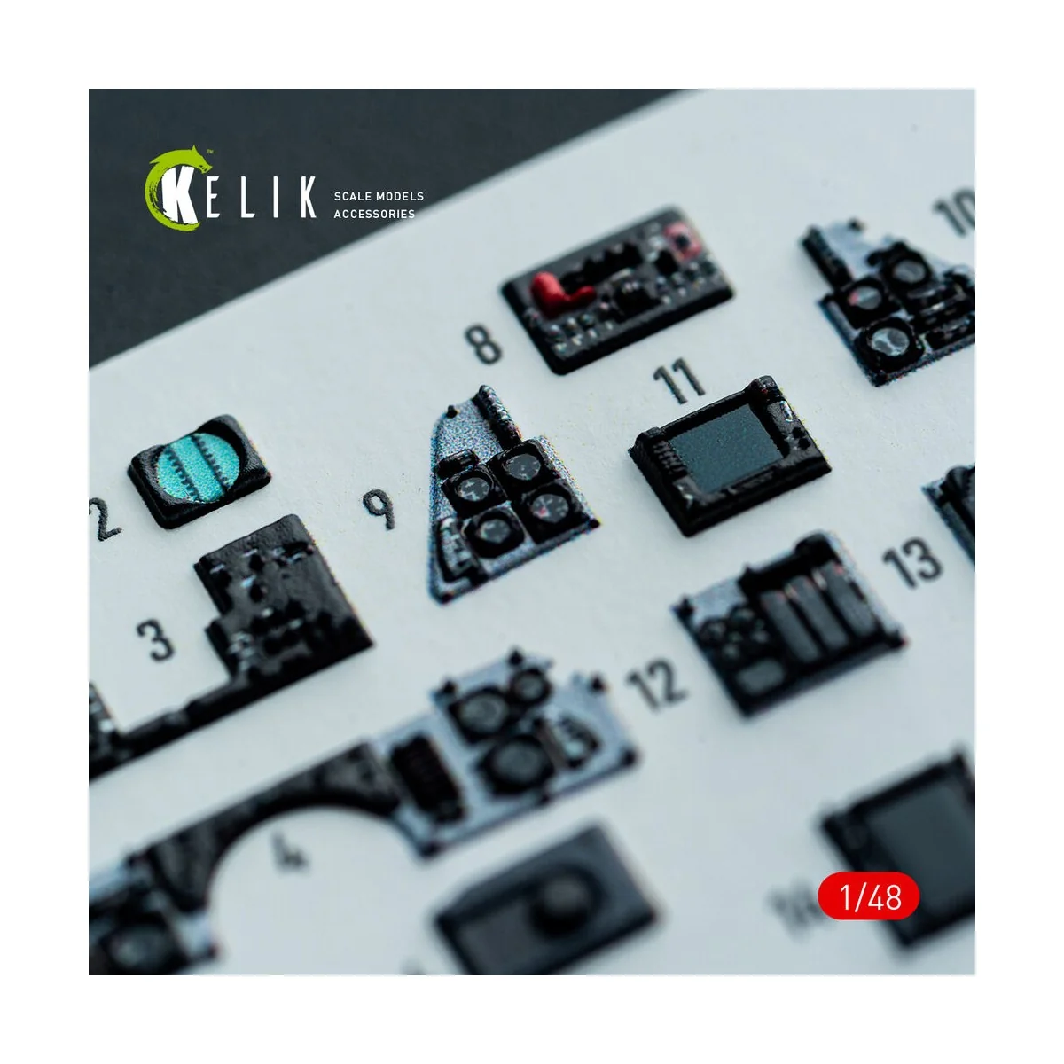 F-14A - interior 3D decals for Hasegawa kit, 1/48 - Kelik K48160