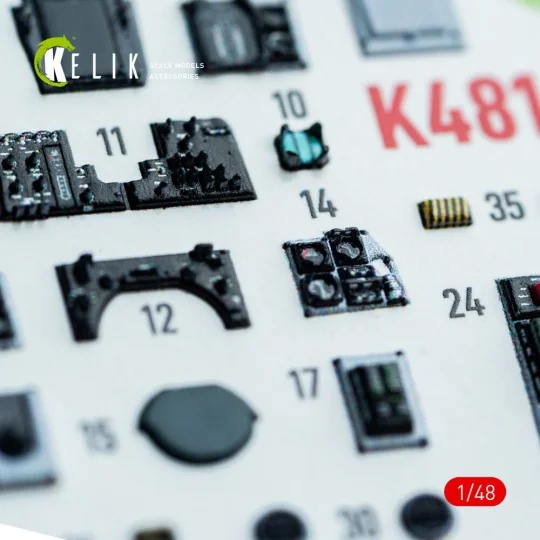 F-14A - interior 3D decals for GWH kit, 1/48 - Kelik K48161