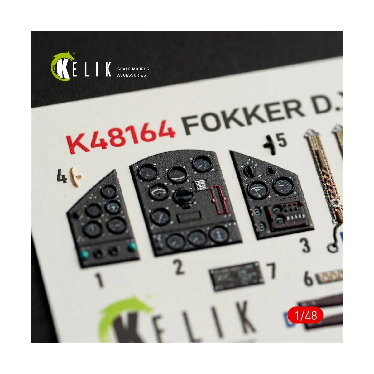 FOKKER D.XXI - interior 3D decals for Special Hobby kit, 1/48 - Kel...