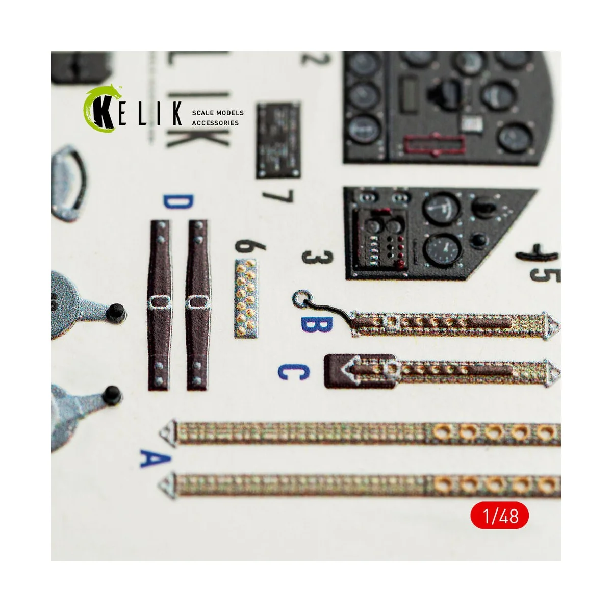 FOKKER D.XXI - interior 3D decals for Special Hobby kit, 1/48 - Kel...