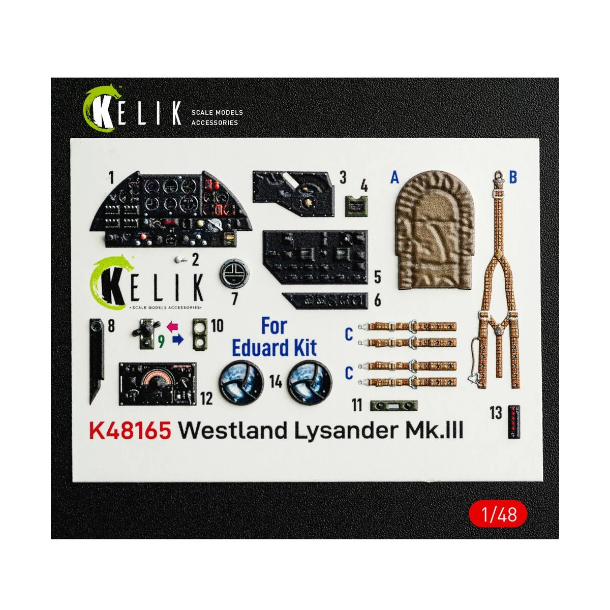Westland Lysander Mk.III - interior 3D decals for Eduard kit, 1/48 ...