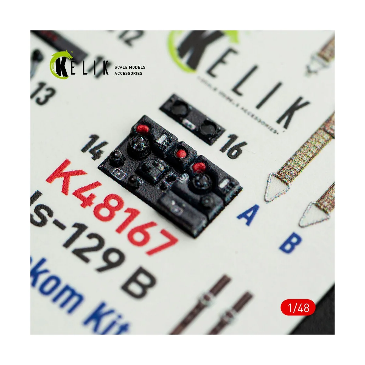 Hs-129 B - interior 3D decals for Takom kit, 1/48 - Kelik K48167