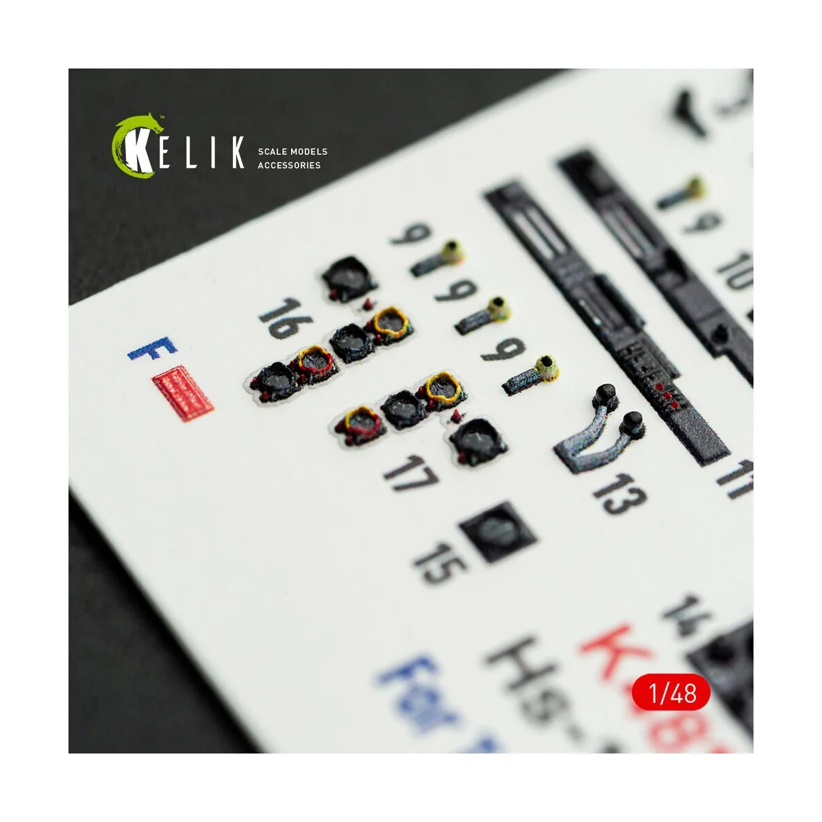 Hs-129 B - interior 3D decals for Takom kit, 1/48 - Kelik K48167
