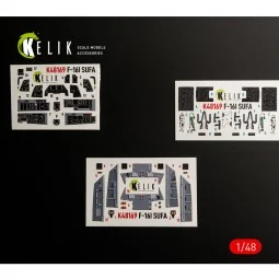 F-16I SUFA - interior 3D decals for GWH kit, 1/48 - Kelik K48169