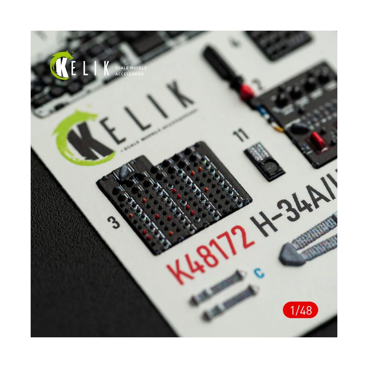 H-34A/UH-34D - interior 3D decals for Italeri kit, 1/48 - Kelik K48172