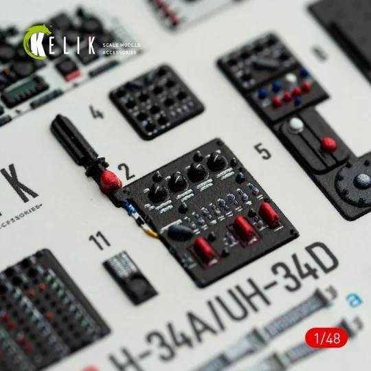 H-34A/UH-34D - interior 3D decals for Italeri kit, 1/48 - Kelik K48172