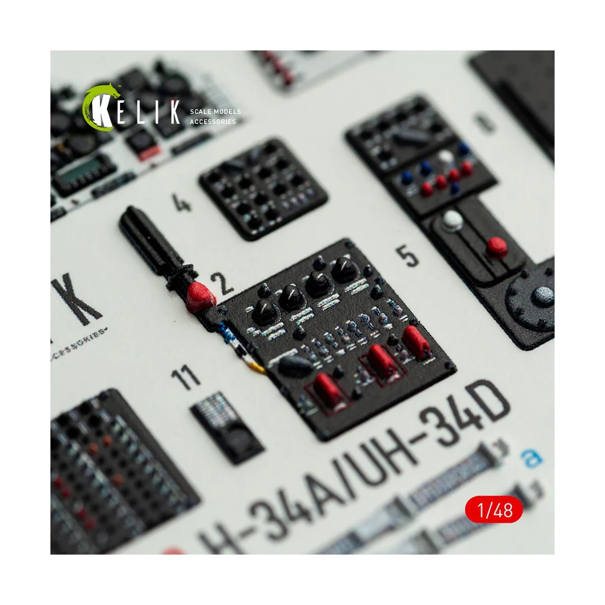 H-34A/UH-34D - interior 3D decals for Italeri kit, 1/48 - Kelik K48172