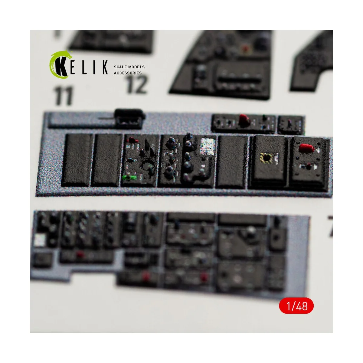 F-16I SUFA - interior 3D decals for GWH kit, 1/48 - Kelik K48169