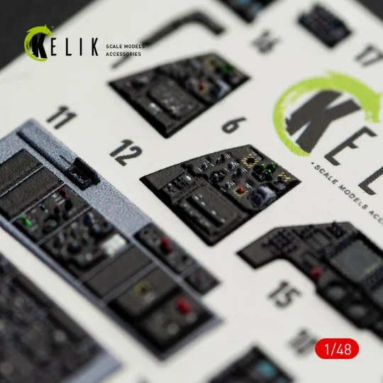 F-16I SUFA - interior 3D decals for GWH kit, 1/48 - Kelik K48169