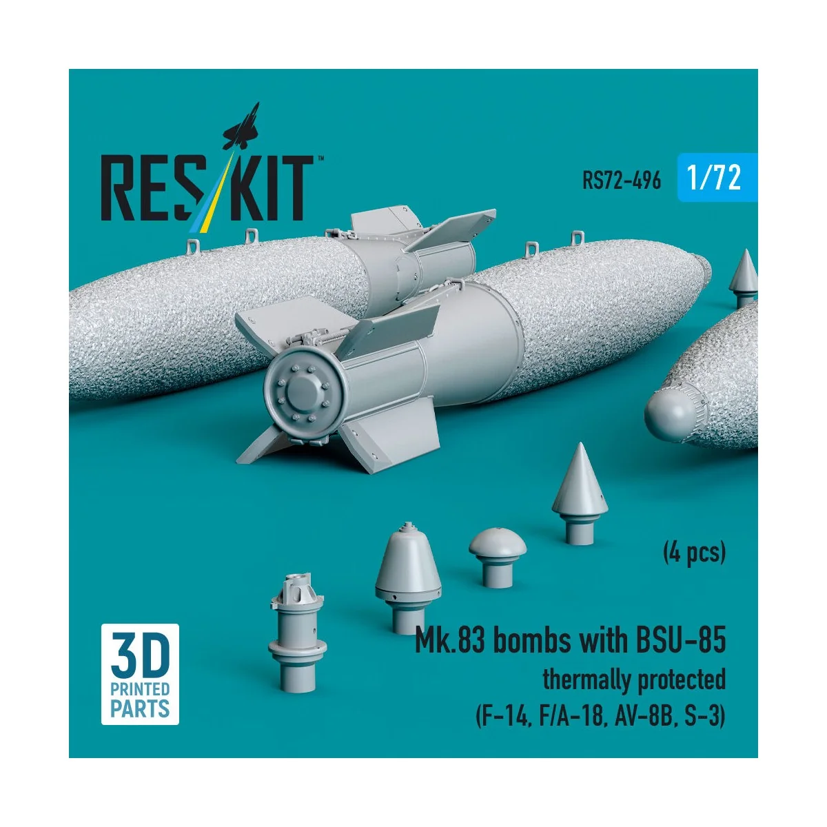 Mk.83 bombs with BSU-85 thermally protected (4 pcs) (F-14, F/A-18, ...