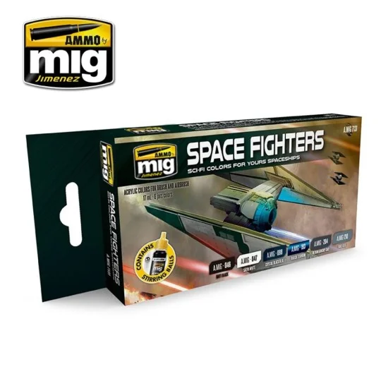 Space Fighters Sci-Fi Colors - AMMO by MIG Jimenez A.MIG-7131 Space Fighters Sci-Fi Colors - AMMO by MIG Jimenez A.MIG-7131