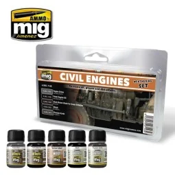 Civil Engines Weathering Set - AMMO by MIG Jimenez A.MIG-7146