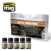 Civil Engines Weathering Set - AMMO by MIG Jimenez A.MIG-7146
