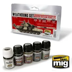 Modern Russian Vehicles Weathering Set - AMMO by MIG Jimenez A.MIG-...