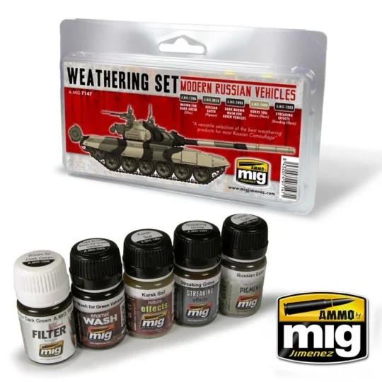 Modern Russian Vehicles Weathering Set - AMMO by MIG Jimenez A.MIG-...