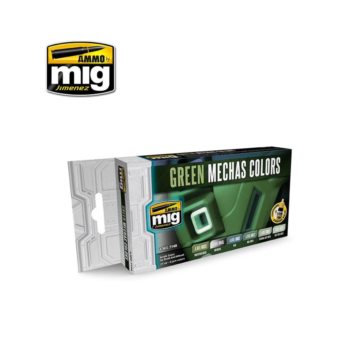 Green Mechas Colors - AMMO by MIG Jimenez A.MIG-7149