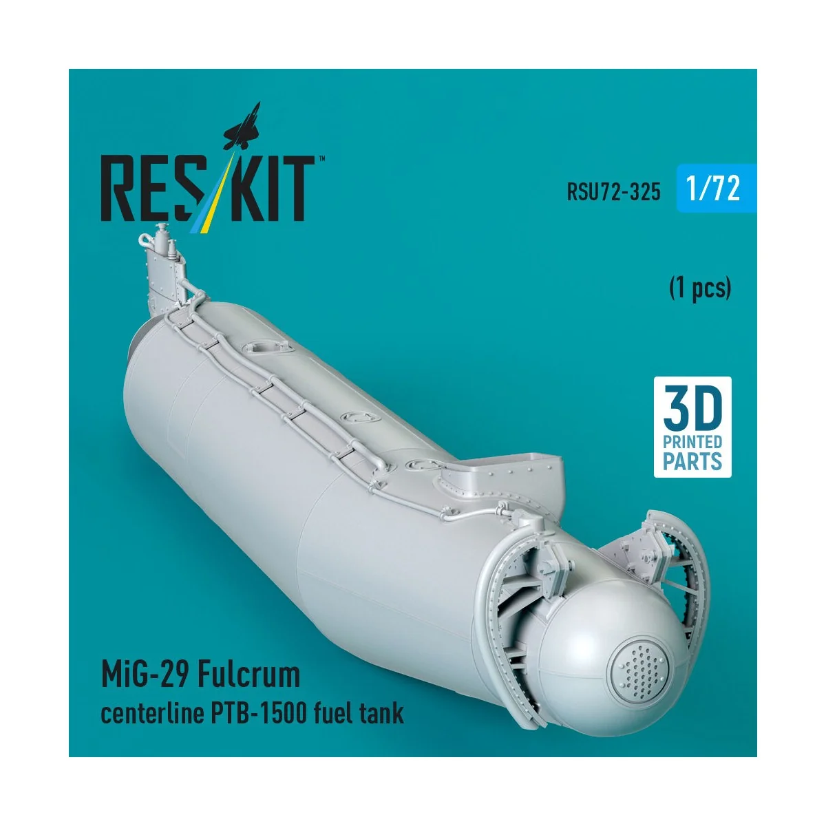 MiG-29 Fulcrum centerline PTB-1500 fuel tank (1 pcs) (3D Printed), ...