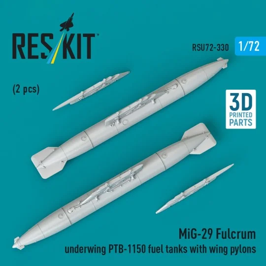 MiG-29 Fulcrum underwing PTB-1150 fuel tanks with wing pylons (2 pc...