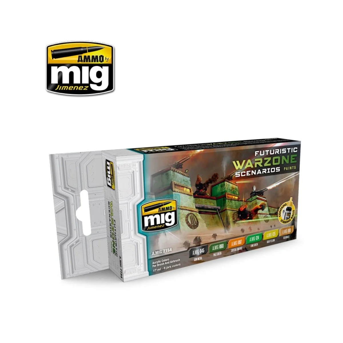 Futuristic Warzone Scenarios Paints - AMMO by MIG Jimenez A.MIG-7154