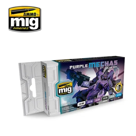 Purple Mechas Color Set - AMMO by MIG Jimenez A.MIG-7157 Purple Mechas Color Set - AMMO by MIG Jimenez A.MIG-7157