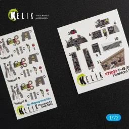 F-4(B, N) Phantom II interior 3D decals for Hasegawa kit, 1/72 - Ke...