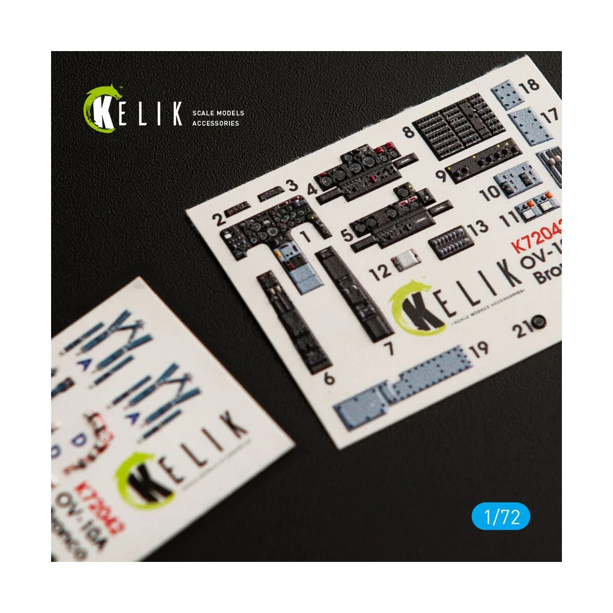 OV-10A Bronco interior 3D decals for ICM kit, 1/72 - Kelik K72042