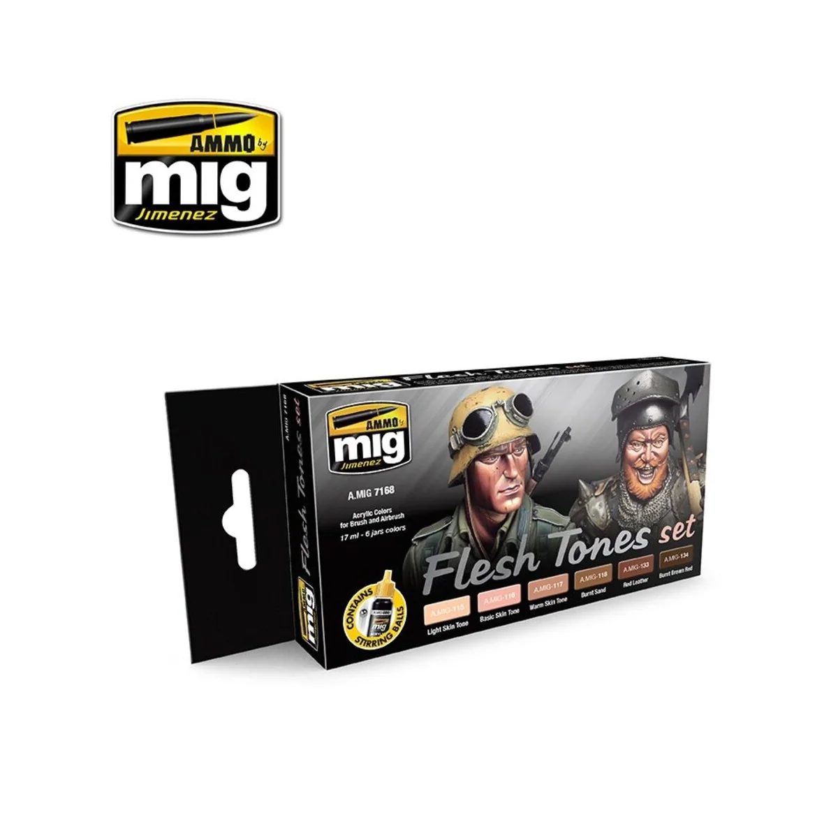 Flesh Tones Set - AMMO by MIG Jimenez A.MIG-7168