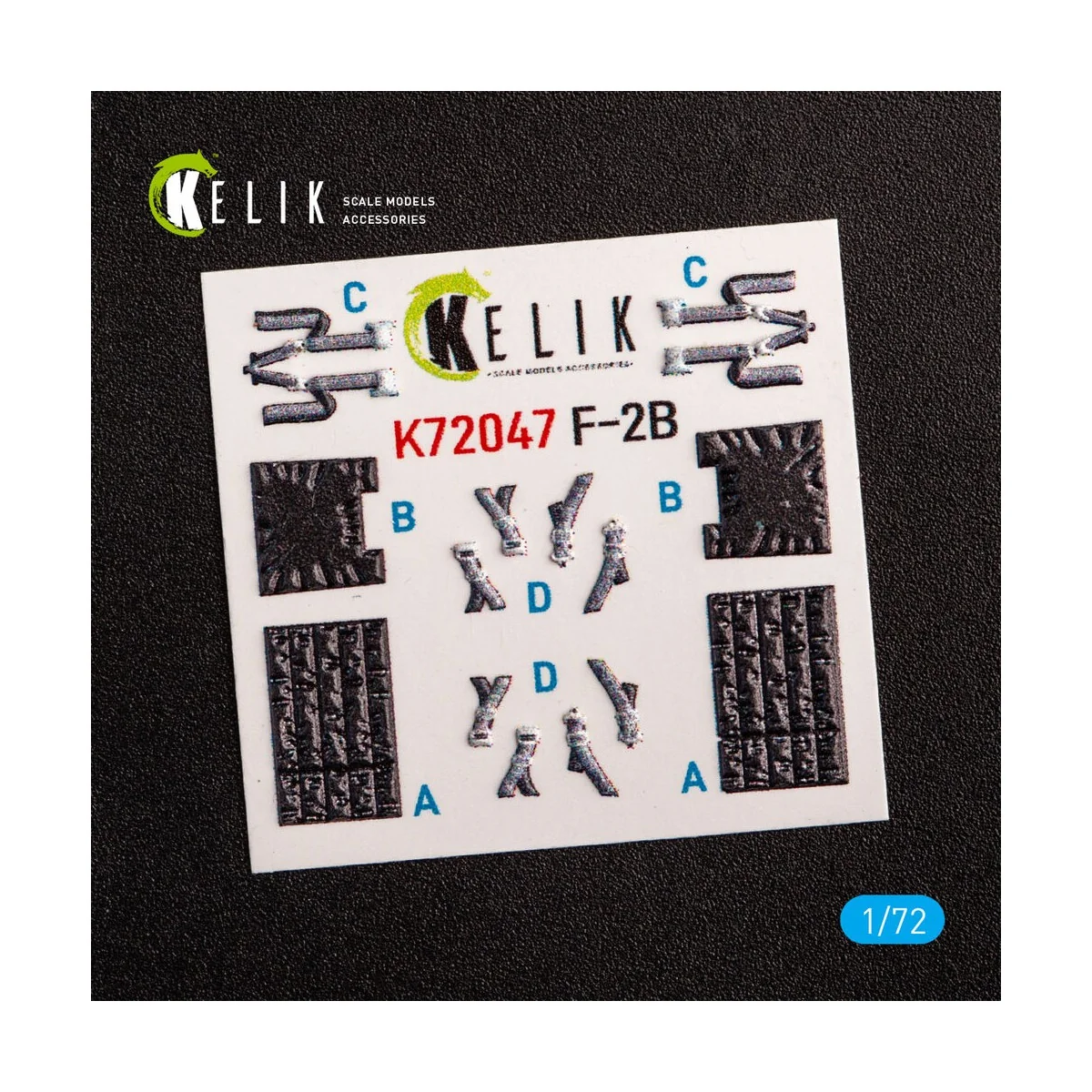 JASDF F-2B Fighter interior 3D decals for FineMolds kit, 1/72 - Kel...