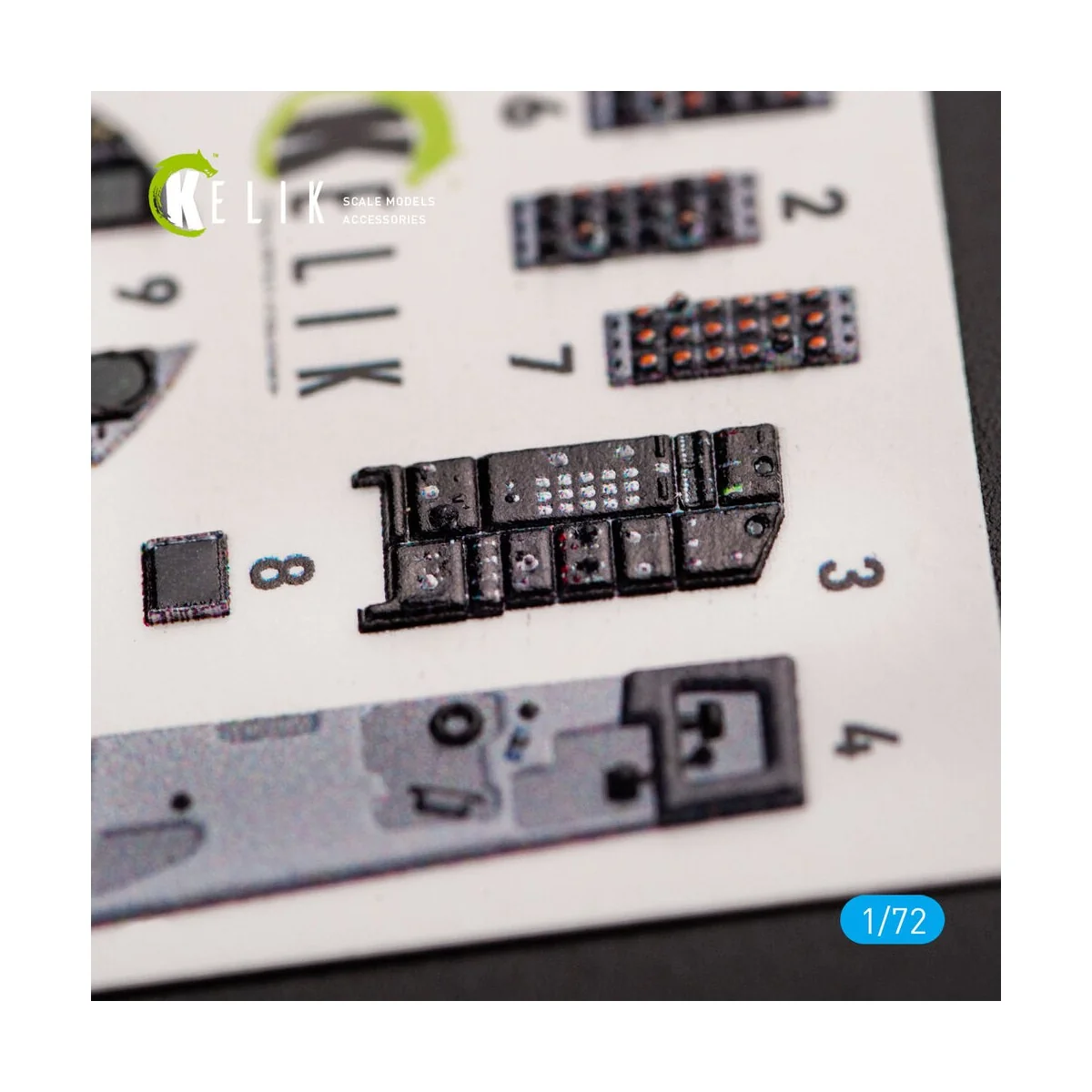 F-15C MSIP II Eagle interior 3D decals for GWH, 1/72 - Kelik K72048