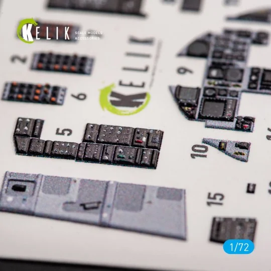F-15C MSIP II Eagle interior 3D decals for GWH, 1/72 - Kelik K72048