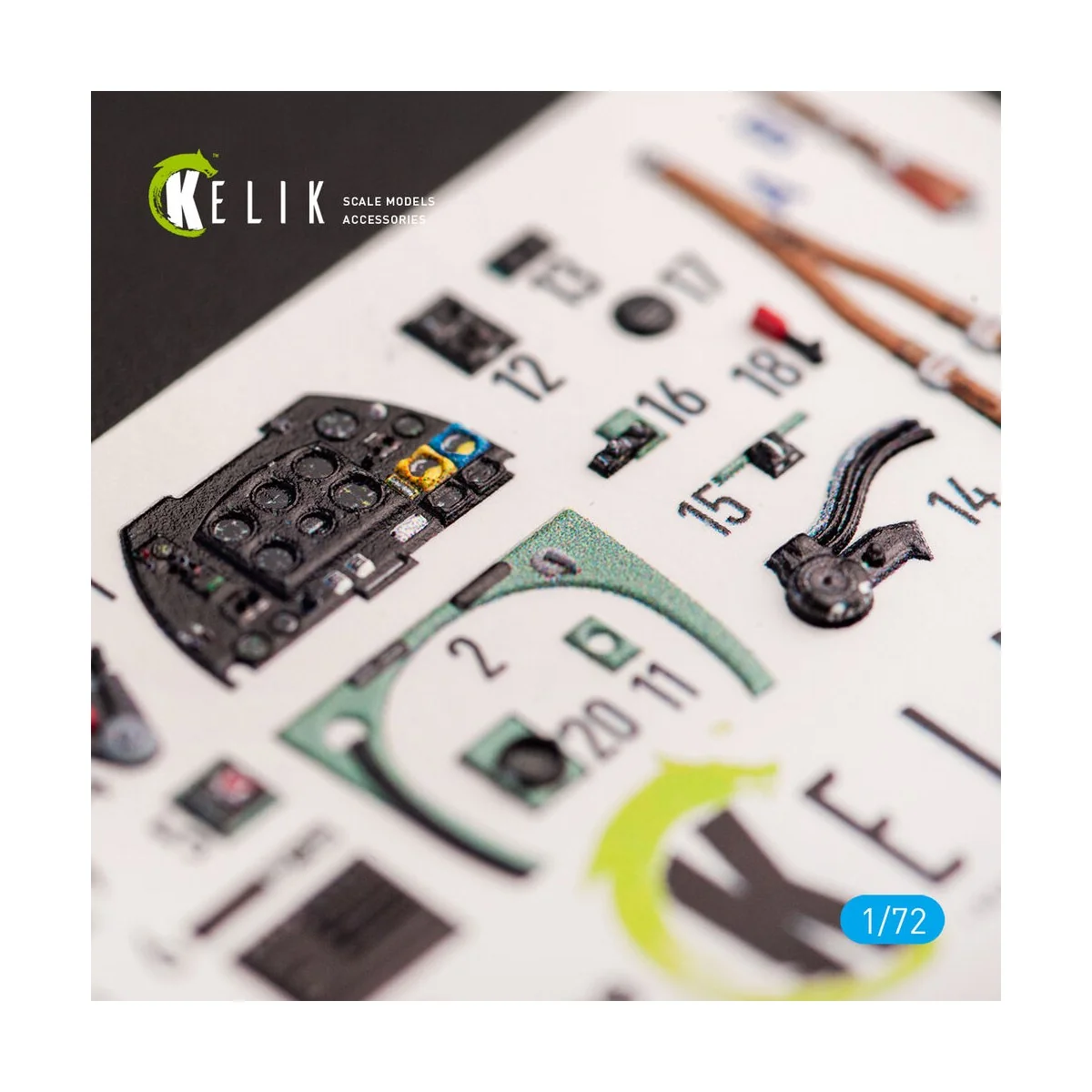 Spitfire F.Mk.22 - interior 3D decals for Airfix kit, 1/72 - Kelik ...