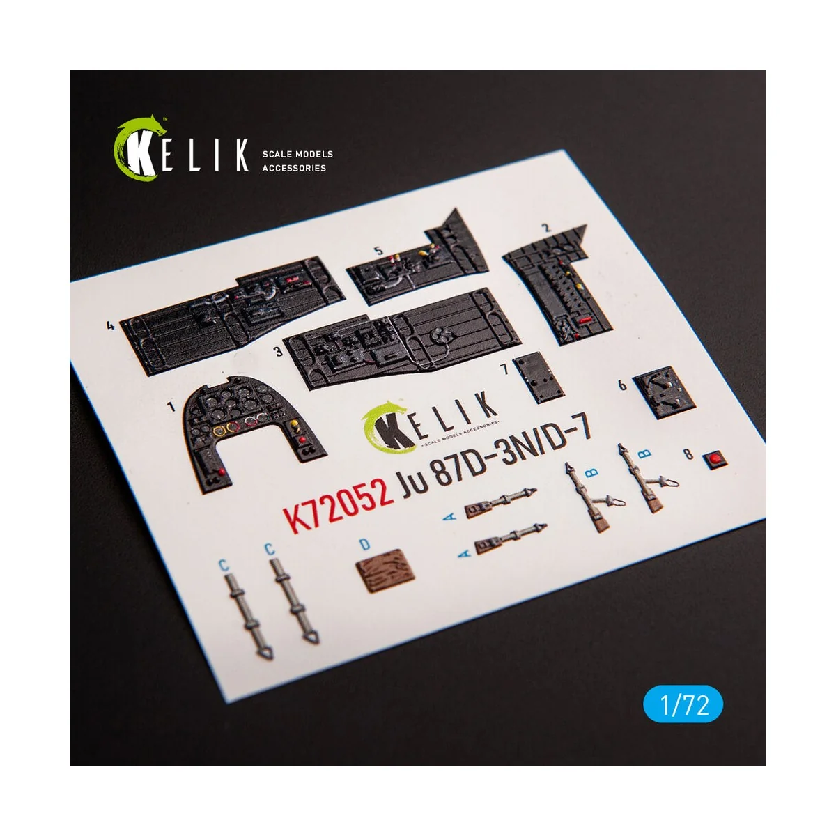 Junkers Ju87D-3N/D-7 - interior 3D decals for Fujimi/Hobby 2000 kit...