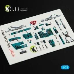 MiG-23 ML/MLA interior 3D decals for ClearProp kit, 1/72 - Kelik K7...