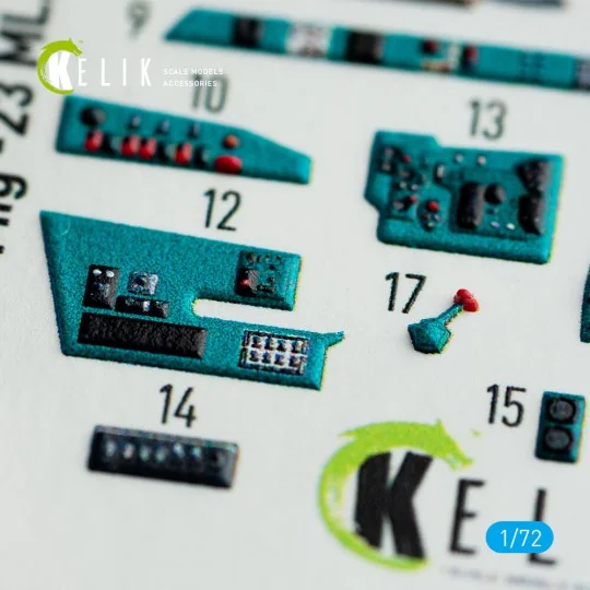 MiG-23 ML/MLA interior 3D decals for ClearProp kit, 1/72 - Kelik K7...