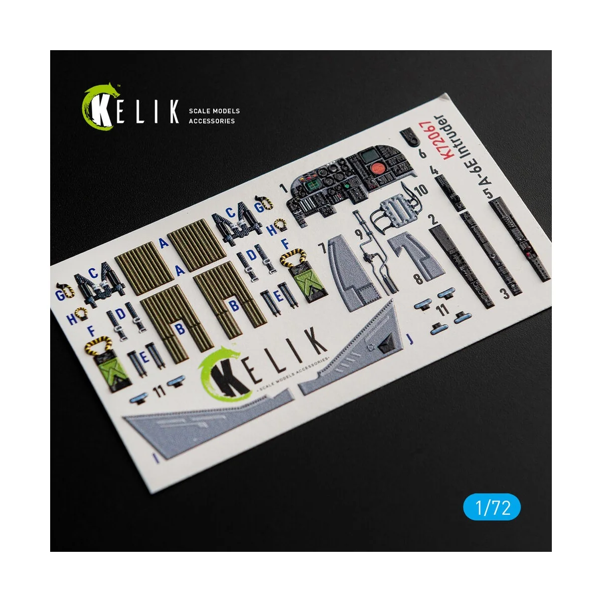 A-6E Intruder interior 3D decals for Italeri kit, 1/72 - Kelik K72067