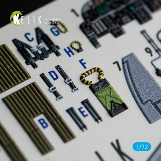 A-6E Intruder interior 3D decals for Italeri kit, 1/72 - Kelik K72067