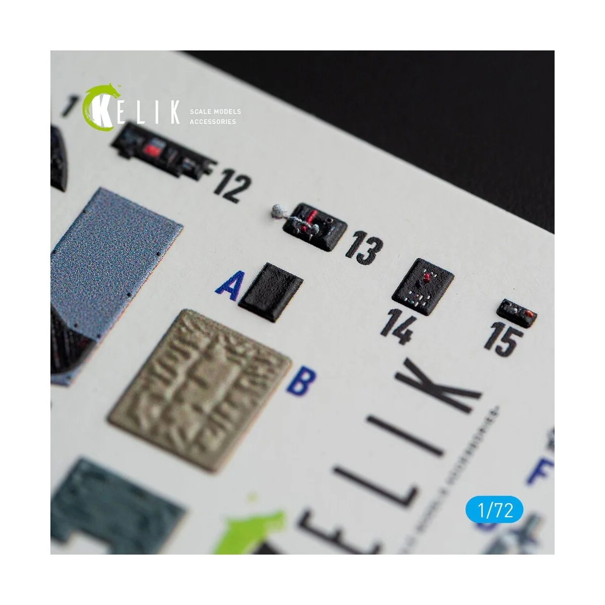 A1H Skyraider interior 3D decals for Hasegawa kit, 1/72 - Kelik K72064