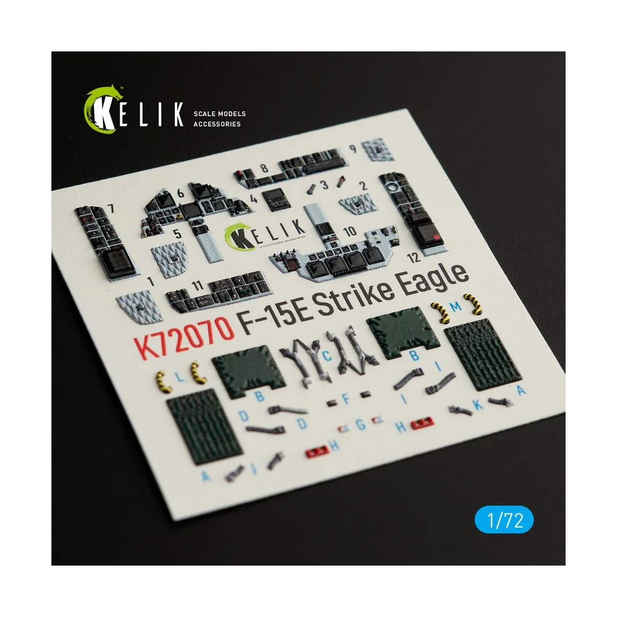 F-15E Strike Eagle interior 3D decals for Hasegawa kit, 1/72 - Keli...