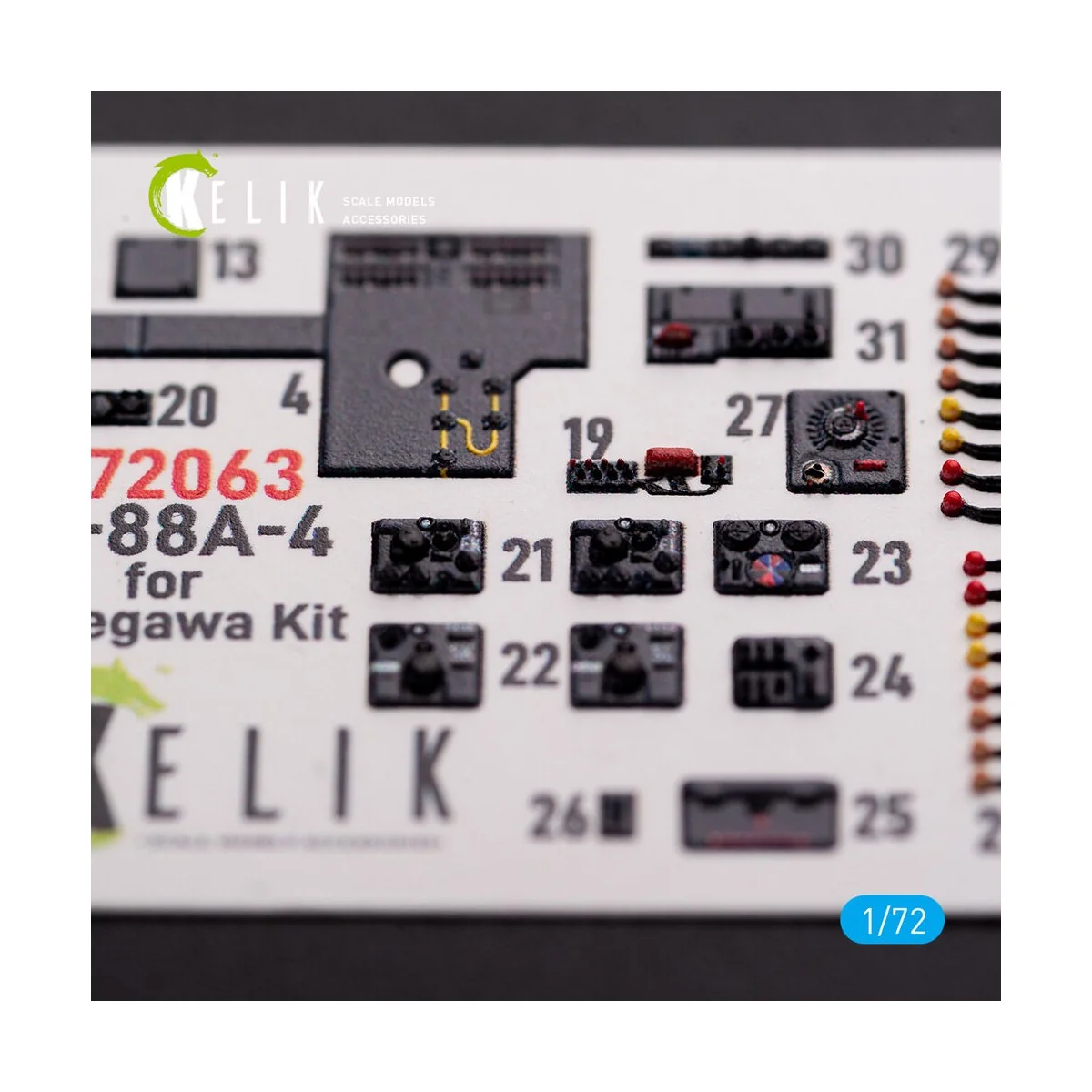 Junkers JU 88 A-4 interior 3D decals for Hasegawa kit, 1/72 - Kelik...