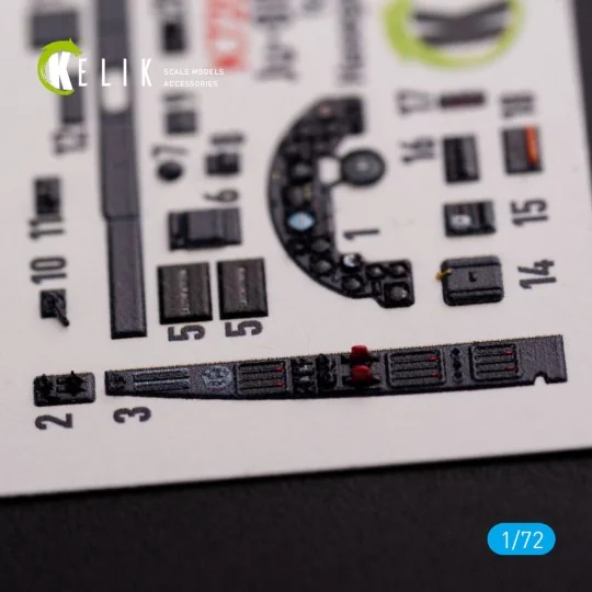 Junkers JU 88 A-4 interior 3D decals for Hasegawa kit, 1/72 - Kelik...
