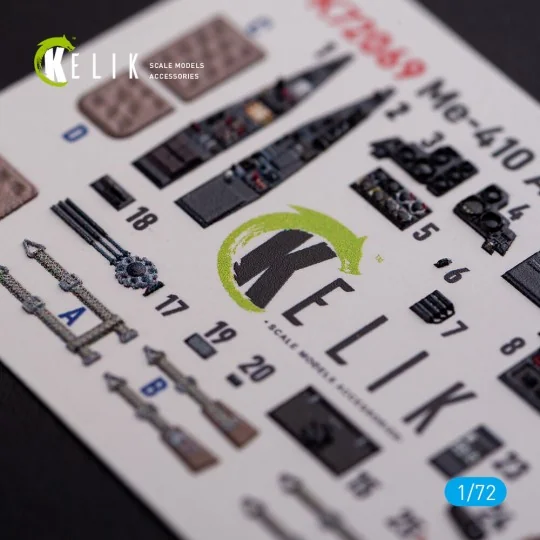 Messerschmitt Me410A-1 interior 3D decals for Airfix kit, 1/72 - Ke...