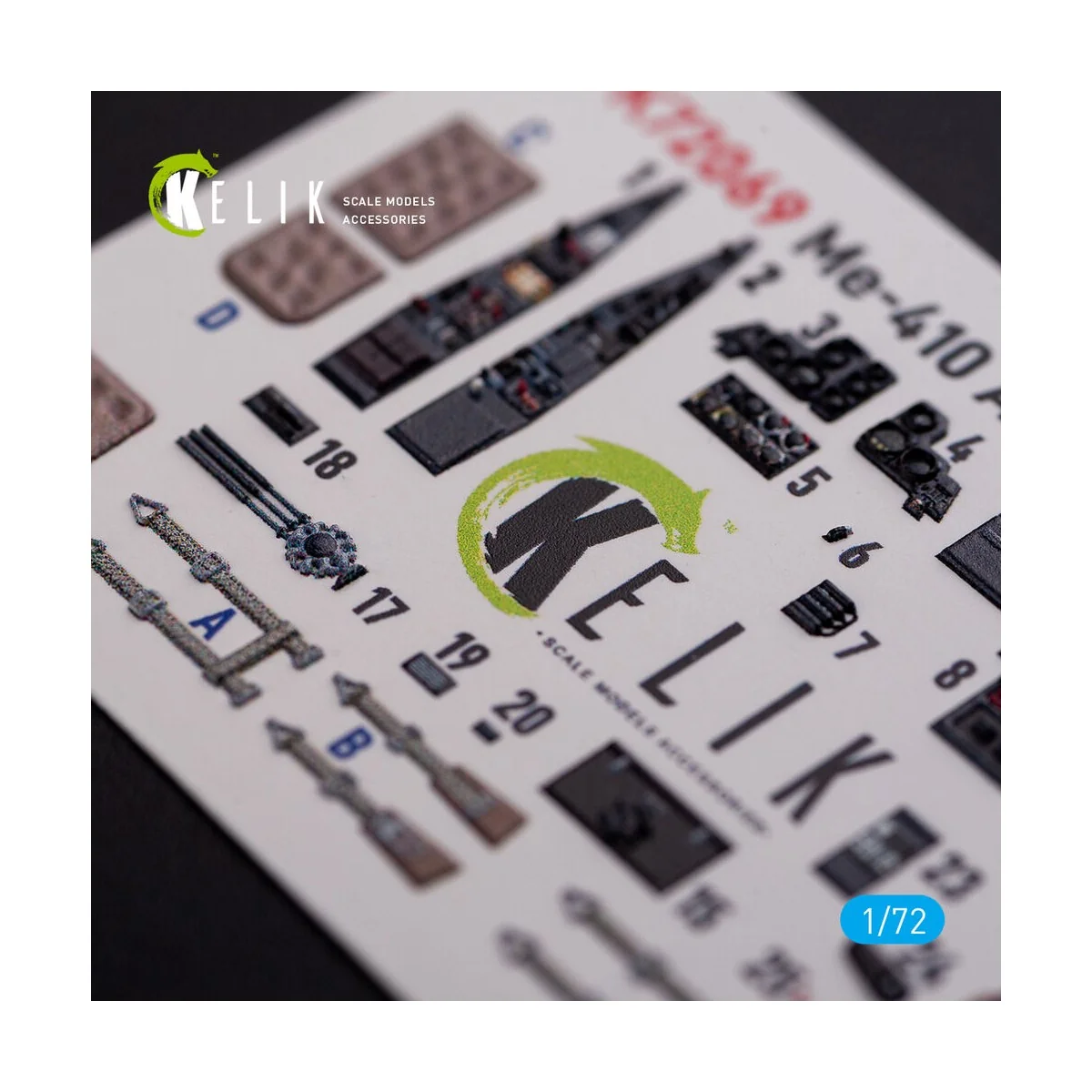 Messerschmitt Me410A-1 interior 3D decals for Airfix kit, 1/72 - Ke...