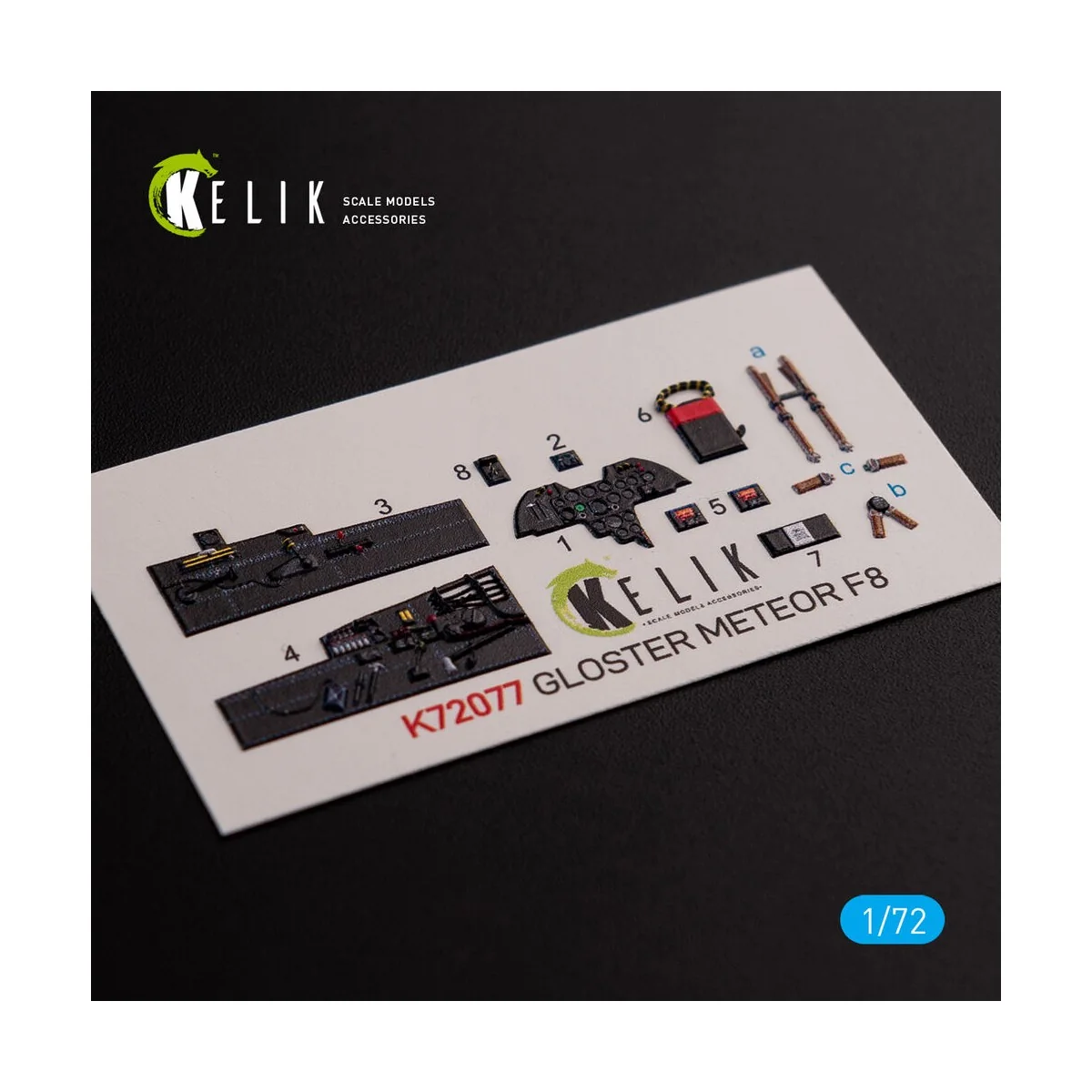 Gloster Meteor F.8 interior 3D decals for Airfix kit, 1/72 - Kelik ...