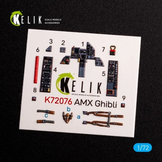Amx Ghibli interior 3D decals for Italeri kit, 1/72 - Kelik K72076