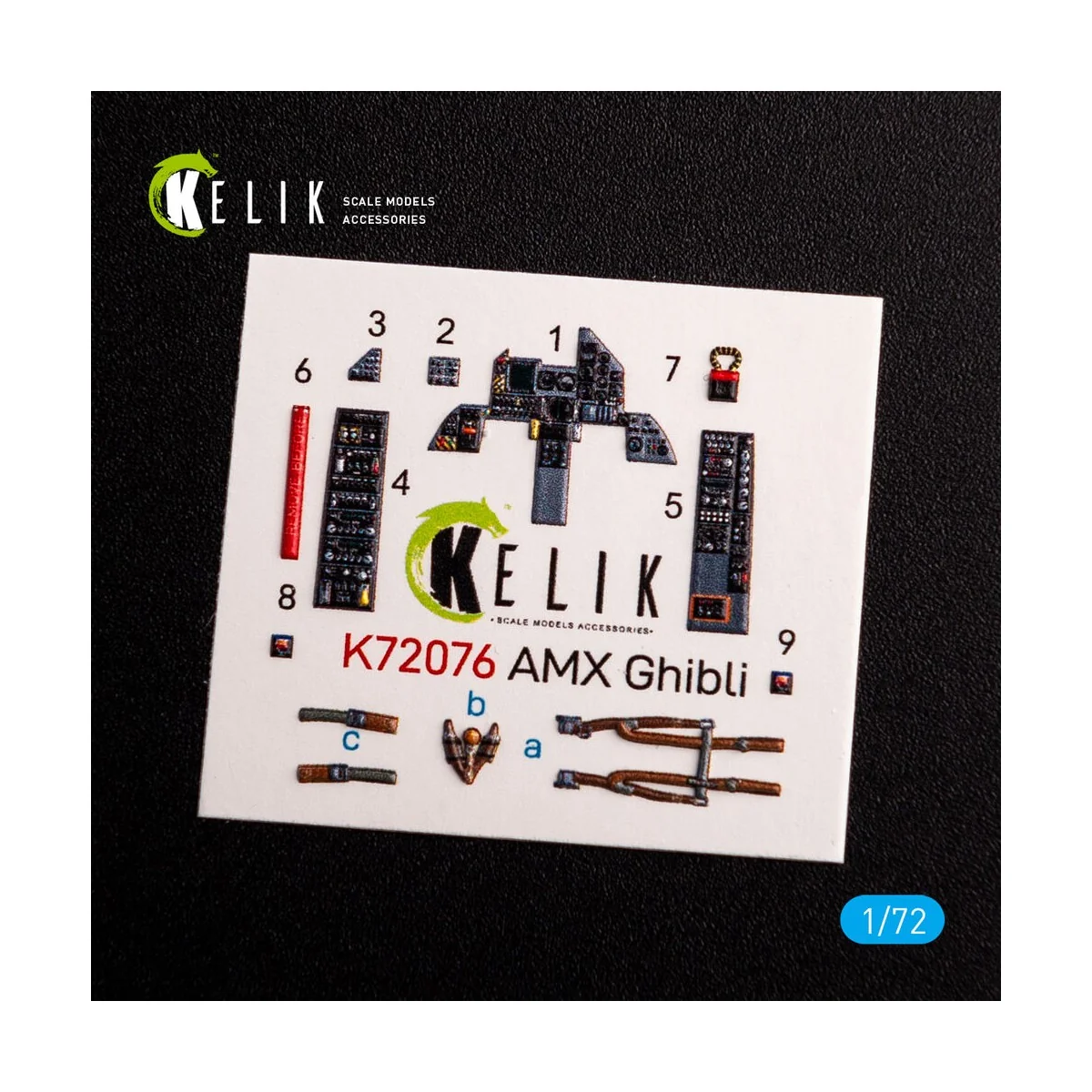 Amx Ghibli interior 3D decals for Italeri kit, 1/72 - Kelik K72076