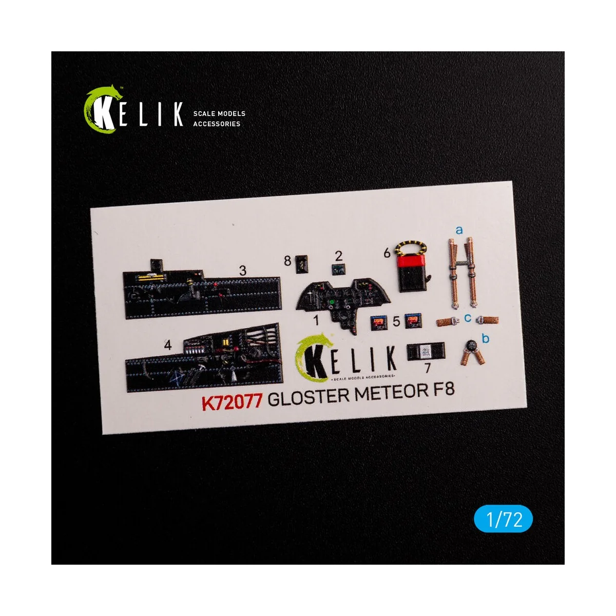 Gloster Meteor F.8 interior 3D decals for Airfix kit, 1/72 - Kelik ...