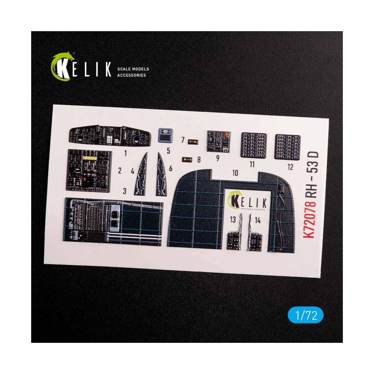 CH-53D Sea Stallion interior 3D decals for Fujimi/Academy kit, 1/72...