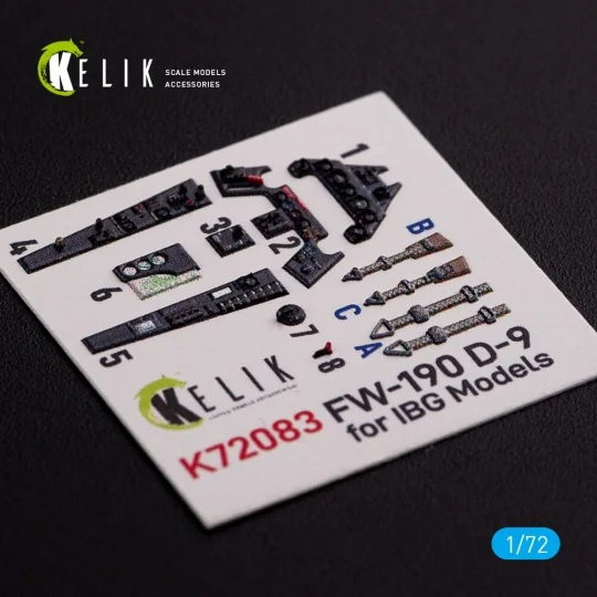 Fw 190 D-9 interior 3D decals for IBG Models kit, 1/72 - Kelik K72083